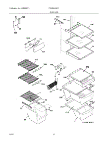 09 - Shelves parts for Frigidaire Refrigerator FGUS2645LF1 from AppliancePartsPros.com