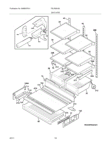 09 - Shelves parts for Frigidaire Refrigerator FGUN2642LE1 from AppliancePartsPros.com