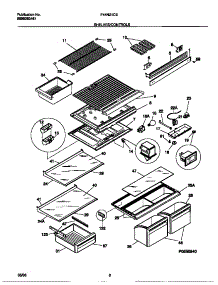 04 - Shelves / Controls parts for Frigidaire Refrigerator F44N21CED0 from AppliancePartsPros.com