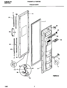 02 - Freezer Door parts for Frigidaire Refrigerator F45WP26CW2 from AppliancePartsPros.com