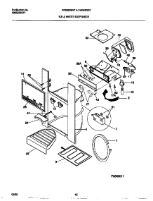 08 - Ice And Water Dispenser parts for Frigidaire Refrigerator F45WR22CD0 from AppliancePartsPros.com