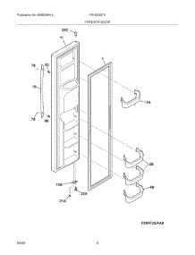 03 - Freezer Door parts for Frigidaire Refrigerator FGHS2367KP1 from AppliancePartsPros.com