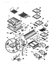 04 - Shelves parts for Frigidaire Refrigerator F44XH24BD0 from AppliancePartsPros.com