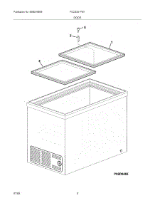 03 - Door parts for Frigidaire Freezer FCCG201FW1 from AppliancePartsPros.com
