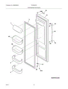 05 - Refrigerator Door parts for Frigidaire Refrigerator FGHS2367KP3 from AppliancePartsPros.com