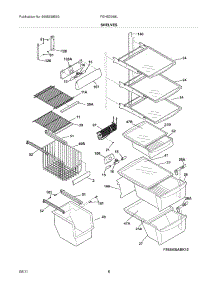 09 - Shelves parts for Frigidaire Refrigerator FGHS2368LE3 from AppliancePartsPros.com