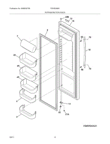 05 - Refrigerator Door parts for Frigidaire Refrigerator FGHS2669KE4 from AppliancePartsPros.com