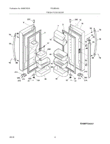 05 - Fresh Food Door parts for Frigidaire Refrigerator FGUB2642LF1 from AppliancePartsPros.com