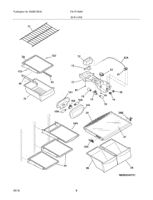 07 - Shelves parts for Frigidaire Refrigerator FGHT1846KP2 from AppliancePartsPros.com