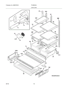 09 - Shelves parts for Frigidaire Refrigerator FGUB2642LF1 from AppliancePartsPros.com