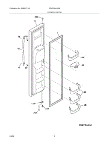 03 - Freezer Door parts for Frigidaire Refrigerator FGHS2644KM0 from AppliancePartsPros.com