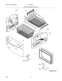 03 - Freezer Drawer - Basket parts for Frigidaire Refrigerator FGUB2642LE1 from AppliancePartsPros.com