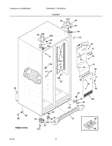 07 - Cabinet parts for Frigidaire Refrigerator FGHS2634KB2 from AppliancePartsPros.com