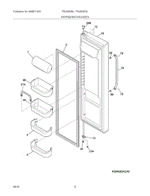 05 - Refrigerator Door parts for Frigidaire Refrigerator FGUS2676LP0 from AppliancePartsPros.com