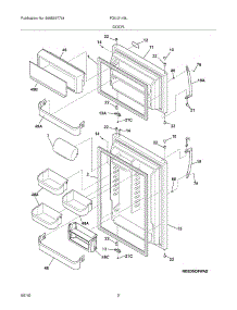 03 - Door parts for Frigidaire Refrigerator FGUI2149LR0 from AppliancePartsPros.com