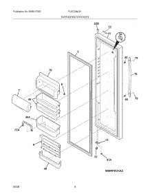 05 - Refrigerator Door parts for Frigidaire Refrigerator FLSC238JS1 from AppliancePartsPros.com