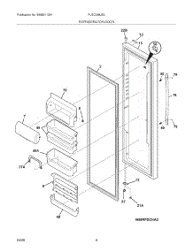 05 - Refrigerator Door parts for Frigidaire Refrigerator FLSC238JS0 from AppliancePartsPros.com