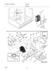13 - System parts for Frigidaire Refrigerator FLSC238DB4 from AppliancePartsPros.com