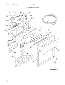 15 - Ice & Water Dispenser parts for Frigidaire Refrigerator FLSC238JS0 from AppliancePartsPros.com