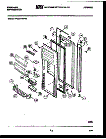 03 - Refrigerator Door Parts parts for Frigidaire Refrigerator FPCE22VWFH2 from AppliancePartsPros.com