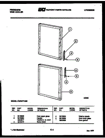 03 - Door Parts parts for Frigidaire Wine Cooler FCDWF135E from AppliancePartsPros.com