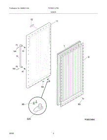 03 - Door parts for Frigidaire Refrigerator FCRS201LFB4 from AppliancePartsPros.com
