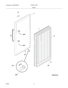 03 - Door parts for Frigidaire Refrigerator FCRS201LFB0 from AppliancePartsPros.com