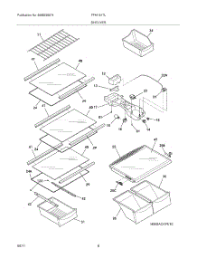 07 - Shelves parts for Frigidaire Refrigerator FFHI1817LS3 from AppliancePartsPros.com