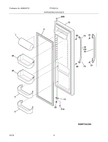 05 - Refrigerator Door parts for Frigidaire Refrigerator FFHS2313LE0 from AppliancePartsPros.com