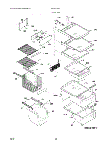 09 - Shelves parts for Frigidaire Refrigerator FGUS2637LP0 from AppliancePartsPros.com