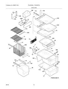 09 - Shelves parts for Frigidaire Refrigerator FGUS2666LE0 from AppliancePartsPros.com