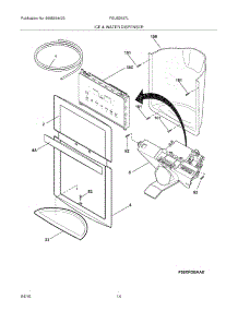 15 - Ice & Water Dispenser parts for Frigidaire Refrigerator FGUS2637LP0 from AppliancePartsPros.com