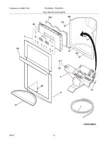 15 - Ice & Water Dispenser parts for Frigidaire Refrigerator FGUS2666LE0 from AppliancePartsPros.com