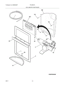 15 - Ice & Water Dispenser parts for Frigidaire Refrigerator FGUS2637LE1 from AppliancePartsPros.com