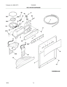 15 - Ice & Water Dispenser parts for Frigidaire Refrigerator FLSC238DS0 from AppliancePartsPros.com