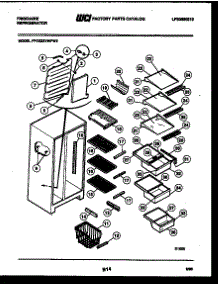 05 - Shelves And Supports parts for Frigidaire Refrigerator FPCE22VWFA3 from AppliancePartsPros.com