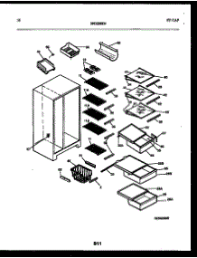 06 - Shelves And Supports parts for Frigidaire Refrigerator FPCE24VFH1 from AppliancePartsPros.com