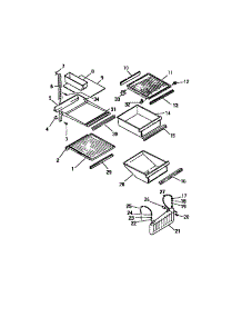 04 - Interior Food Compartment parts for Frigidaire Refrigerator FPE26VWCH1 from AppliancePartsPros.com