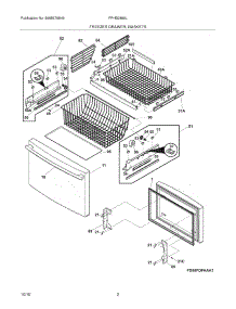 03 - Freezer Drawer - Basket parts for Frigidaire Refrigerator FPHB2899LF2 from AppliancePartsPros.com