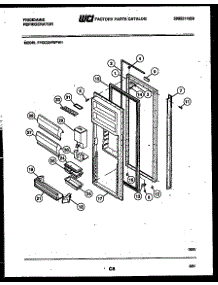 03 - Refrigerator Door Parts parts for Frigidaire Refrigerator FPCE22VWPW1 from AppliancePartsPros.com