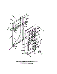 13 - Food And Freezer Doors parts for Frigidaire Refrigerator FPCI18TICL0 from AppliancePartsPros.com