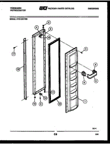 03 - Freezer Door Parts parts for Frigidaire Refrigerator FPCI19VPL0 from AppliancePartsPros.com