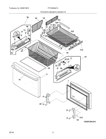 03 - Freezer Drawer - Basket parts for Frigidaire Refrigerator FPHN2899LF0 from AppliancePartsPros.com