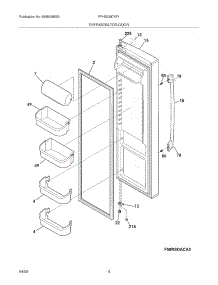 05 - Refrigerator Door parts for Frigidaire Refrigerator FPHS2387KF1 from AppliancePartsPros.com