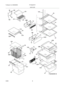 09 - Shelves parts for Frigidaire Refrigerator FPHS2387KF1 from AppliancePartsPros.com