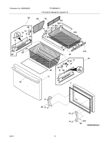 03 - Freezer Drawer - Basket parts for Frigidaire Refrigerator FPHB2899LF4 from AppliancePartsPros.com