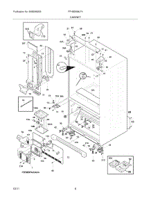07 - Cabinet parts for Frigidaire Refrigerator FPHB2899LF4 from AppliancePartsPros.com