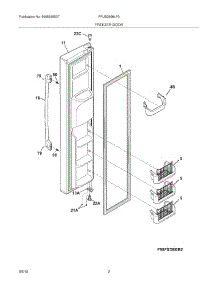 03 - Freezer Door parts for Frigidaire Refrigerator FPUS2698LF0 from AppliancePartsPros.com