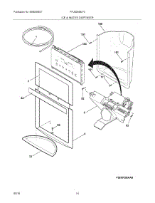 15 - Ice & Water Dispenser parts for Frigidaire Refrigerator FPUS2698LF0 from AppliancePartsPros.com