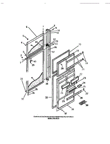 14 - Food And Freezer Doors parts for Frigidaire Refrigerator FPE18TCL0 from AppliancePartsPros.com